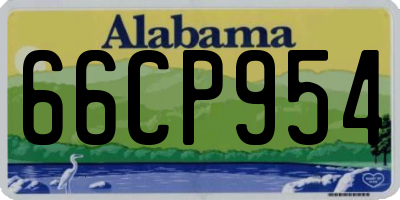 AL license plate 66CP954
