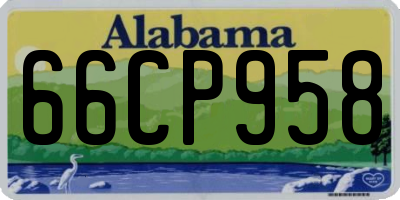 AL license plate 66CP958