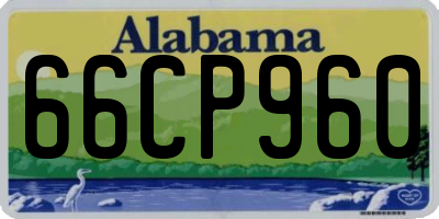 AL license plate 66CP960