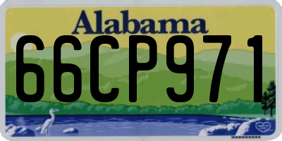 AL license plate 66CP971
