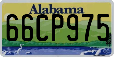 AL license plate 66CP975