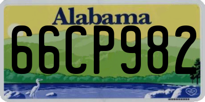 AL license plate 66CP982