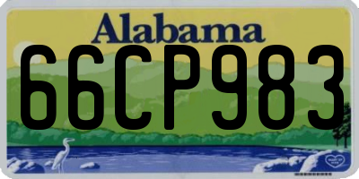AL license plate 66CP983