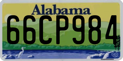 AL license plate 66CP984