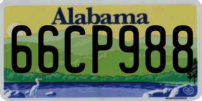 AL license plate 66CP988