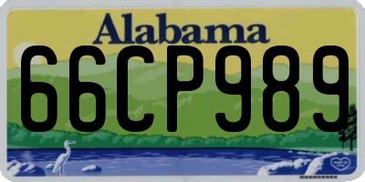 AL license plate 66CP989