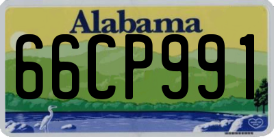 AL license plate 66CP991
