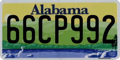 AL license plate 66CP992