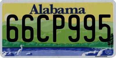 AL license plate 66CP995