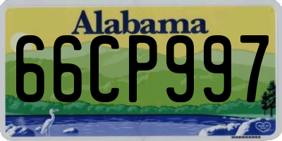 AL license plate 66CP997
