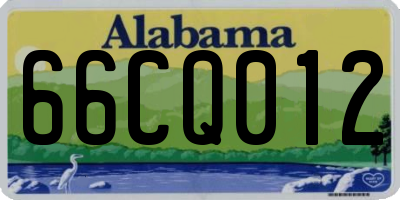 AL license plate 66CQ012