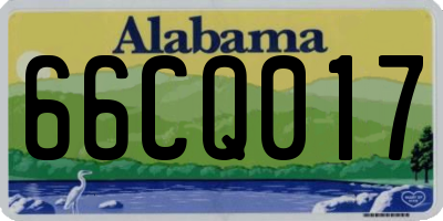 AL license plate 66CQ017