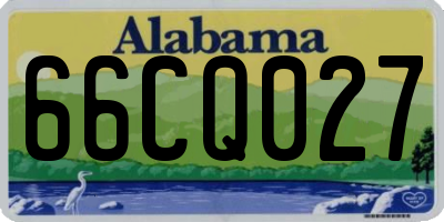 AL license plate 66CQ027