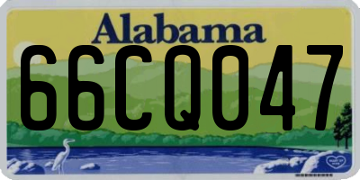 AL license plate 66CQ047
