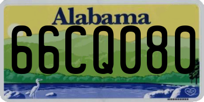 AL license plate 66CQ080