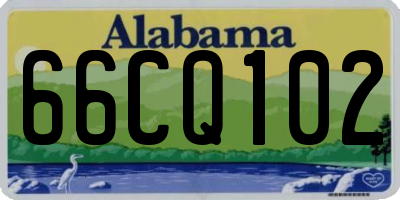 AL license plate 66CQ102