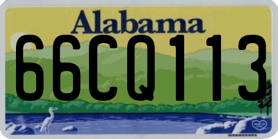AL license plate 66CQ113
