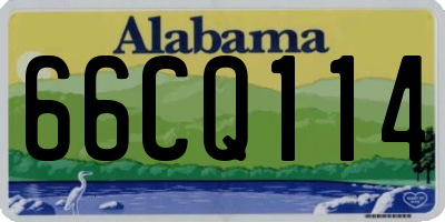 AL license plate 66CQ114
