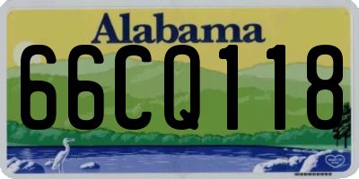 AL license plate 66CQ118