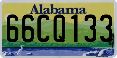 AL license plate 66CQ133