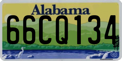 AL license plate 66CQ134