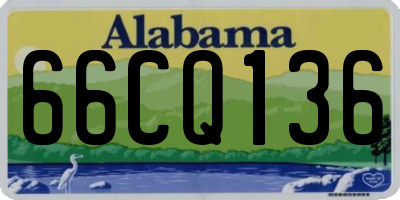 AL license plate 66CQ136