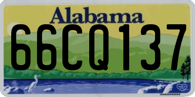 AL license plate 66CQ137