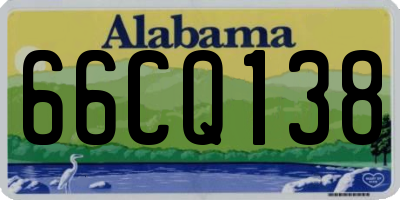 AL license plate 66CQ138