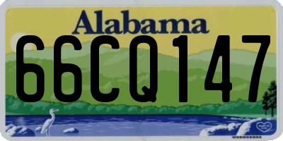 AL license plate 66CQ147