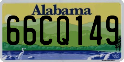 AL license plate 66CQ149