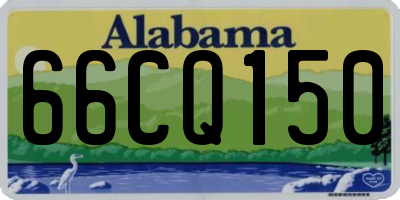 AL license plate 66CQ150