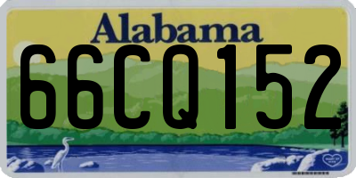 AL license plate 66CQ152