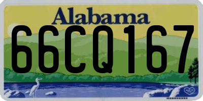 AL license plate 66CQ167