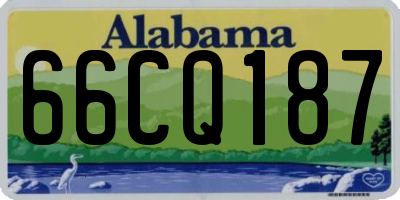 AL license plate 66CQ187