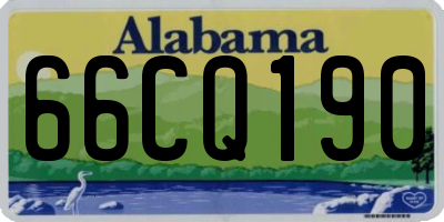 AL license plate 66CQ190
