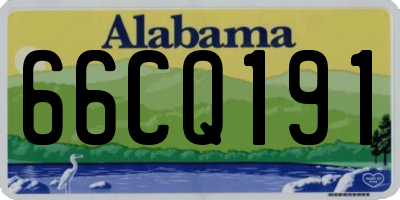 AL license plate 66CQ191