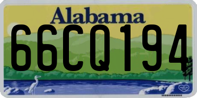 AL license plate 66CQ194