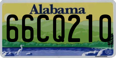 AL license plate 66CQ210