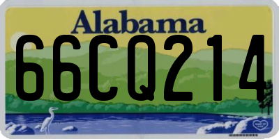 AL license plate 66CQ214