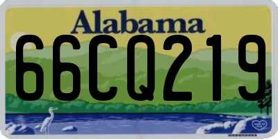 AL license plate 66CQ219
