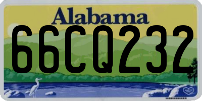 AL license plate 66CQ232