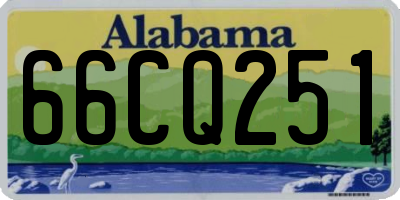 AL license plate 66CQ251