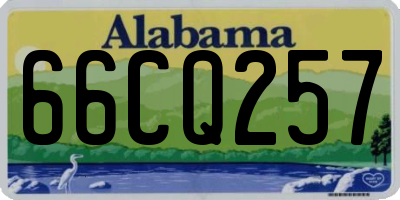 AL license plate 66CQ257