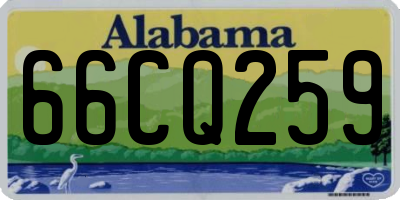 AL license plate 66CQ259