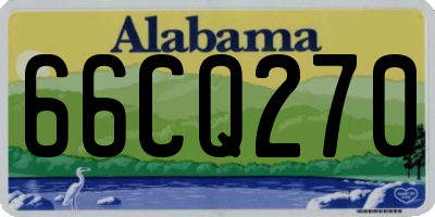 AL license plate 66CQ270