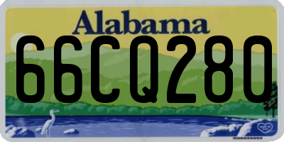 AL license plate 66CQ280