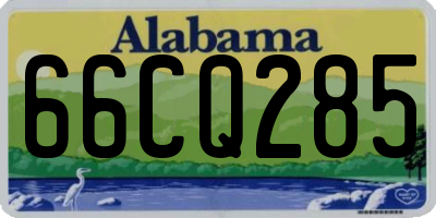 AL license plate 66CQ285
