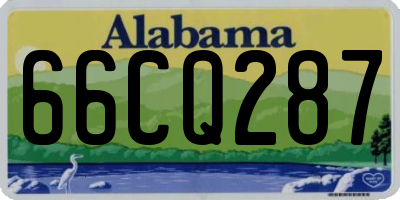 AL license plate 66CQ287