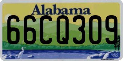 AL license plate 66CQ309