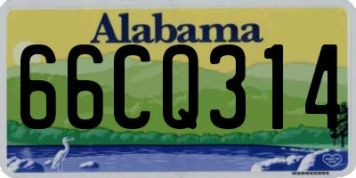 AL license plate 66CQ314